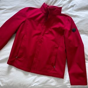 Nautica hooded water resistant sailing bomber jacket